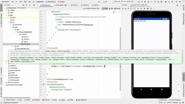 Getting started and creating android jetpack compose application | Android Development in Kotlin