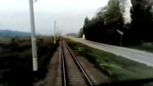 Вид из кабины машиниста ВЛ80С от 11 км до Крымской ч 1/2