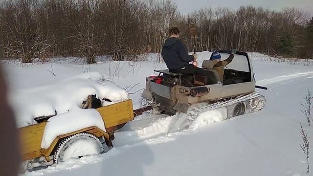 Вездеход, тестируем с груженым прицепом смотреть онлайн
