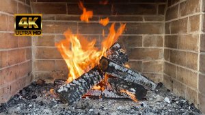 🔥 Горящий камин, приятная музыка и звук потрескивающих дров (4К видео)