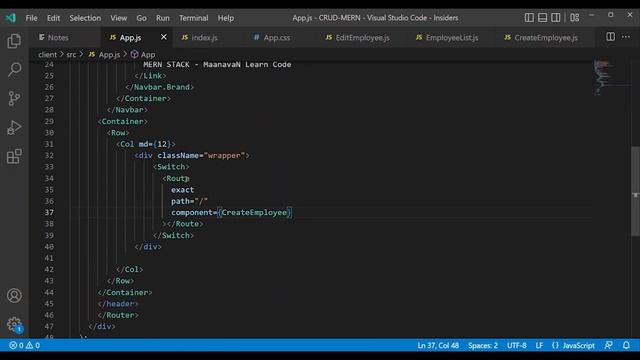 MERN Stack CRUD App Part 4 | Navbar | React | Full Stack Tamil Tutorial
