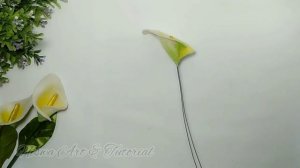 D.I.Y| how to make felt calla lily | felt flowers collaboration with satin ribbon