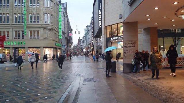 [4K] A Rainy Day Walk in Winter - Dortmund City Walking Tour - West Germany City Walk смотреть онлайн