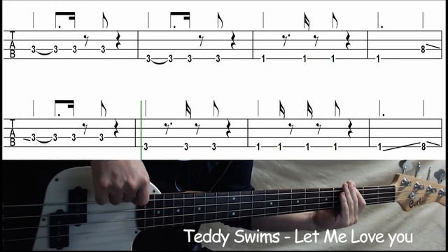 (Bassonly)Teddy Swims - Let Me Love You(Bass cover with tabs 218) смотреть онлайн