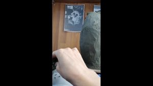 Процесс создания фигурки совы , как всегда из арт бетона.
