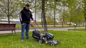 Мощная, но бесшумная! Газонокосилка аккумуляторная Caiman Nero 47CTi