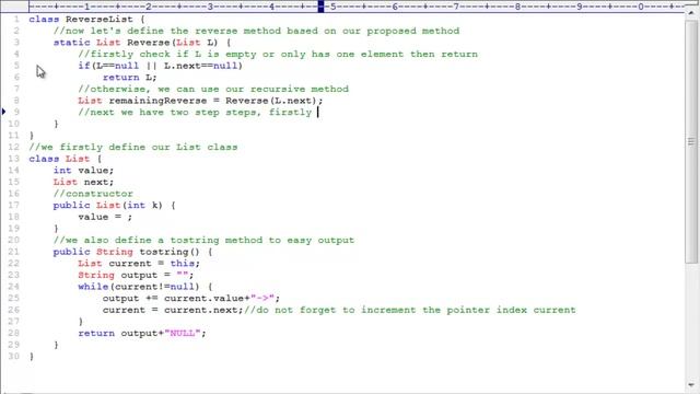 Programming Interview 1: Reverse a Linked List (enhanced version)