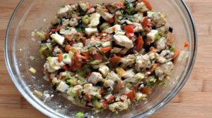 Пирог с курицей, баклажанами и фетой