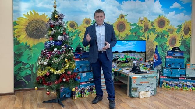 Поздравление с Новым 2024 годом от завода УНИСИБМАШ, производитель пресс подборщика, жатки, граблей смотреть онлайн
