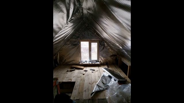 Мансарда своими руками в домике (баня)!Начало! смотреть онлайн