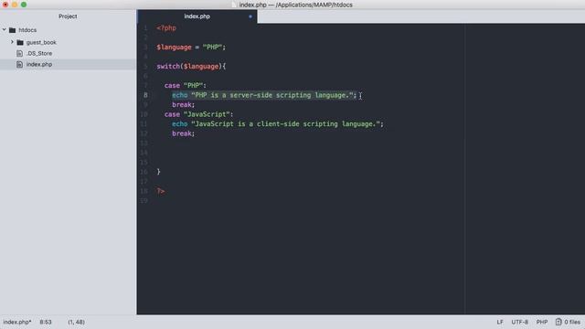 PHP Tutorial 7 - Switch Statements смотреть онлайн