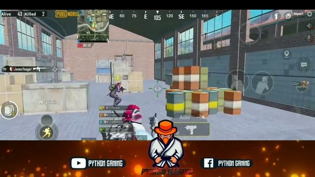PUBGM aggressive gameplay | never give up | Python Gaming