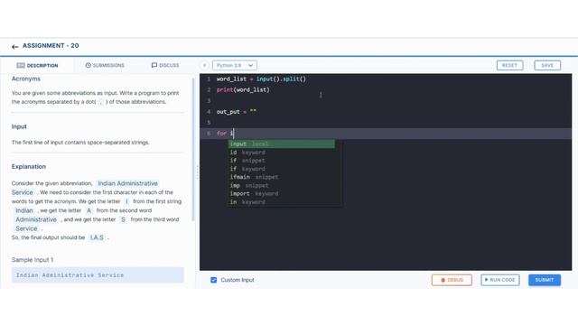 Acronyms | Assignment 20 | Nxtwave ccbp 4.0 telugu | Python tips tricks coding | Python Programming