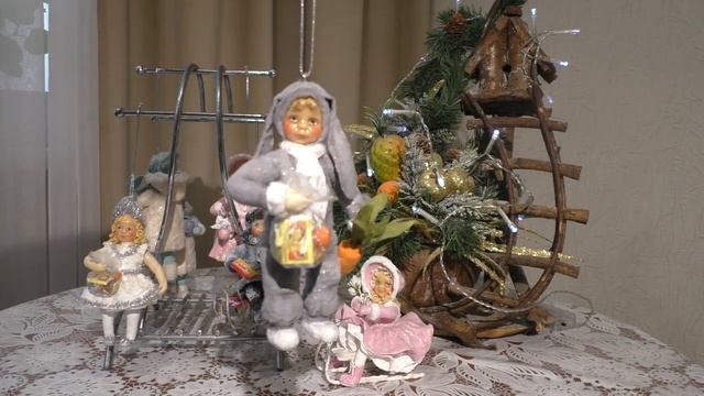Обзор ватной елочной игрушки Сополевой Натальи. смотреть онлайн