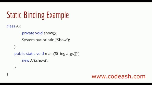 Binding in java | Static Binding and Dynamic Binding in Java смотреть онлайн