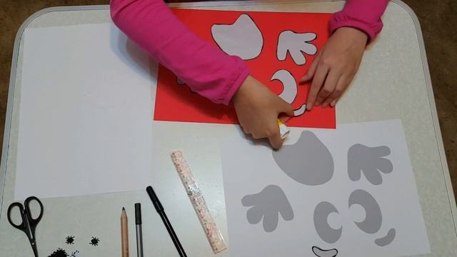 Привидение Аппликация из цветной бумаги с шаблоном для скачивания смотреть онлайн