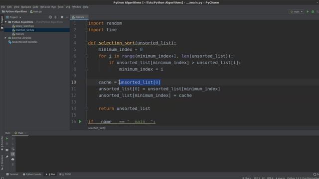 Algorithmen und Datenstrukturen #14 - Selection Sort in Python