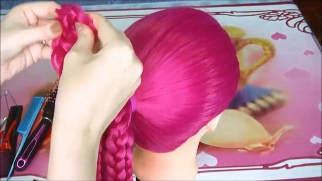 Прическа на длинные и средние волосы с косами смотреть онлайн