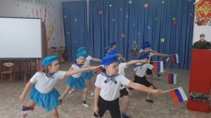 Перестроение дошкольников ко Дню Защитника Отечества МКДОУ д/с № 420 "Сибирячок" г. Новосибирск.