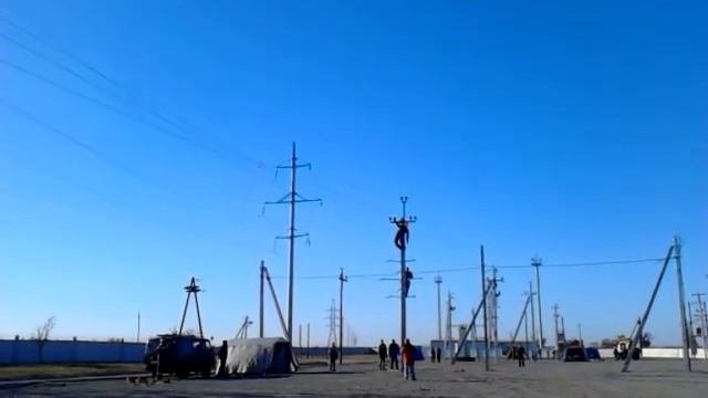 Снятие пострадавшего с опоры