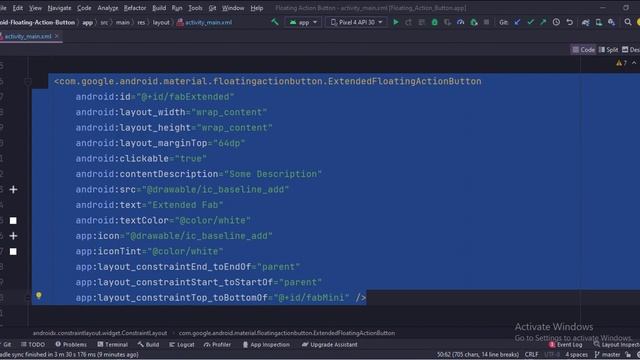ANDROID - FLOATING ACTION BUTTON TUTORIAL IN JAVA | DEFAULT, MINI & EXTENDED FAB смотреть онлайн