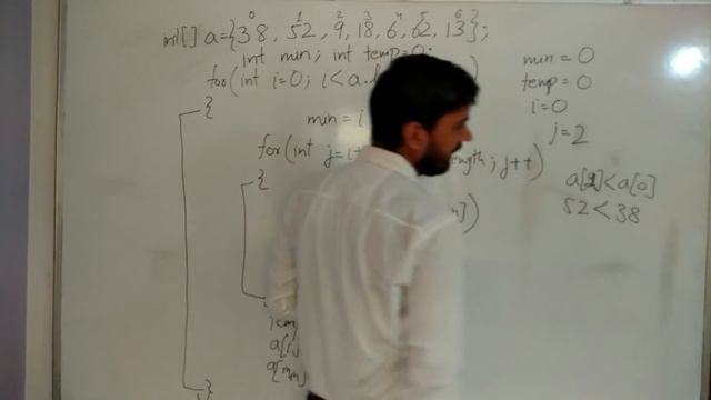 Selection Sort Algorithm With Java Program by Deepak