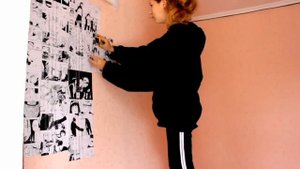 Украшаю комнату ? Заклеиваю стену мангой ? Аниме стена ✌️