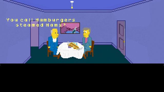 Steamed Hams but it's a Lucasarts adventure game
