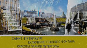 Россия Санкт-Петербург включения главного фонтана в действии и красоты парков Петергофа Выпуск 15