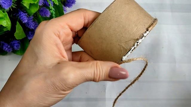Корзинка из джута Красивый декор Цветы из джута своими руками  Подробный мастер класс\Master diy