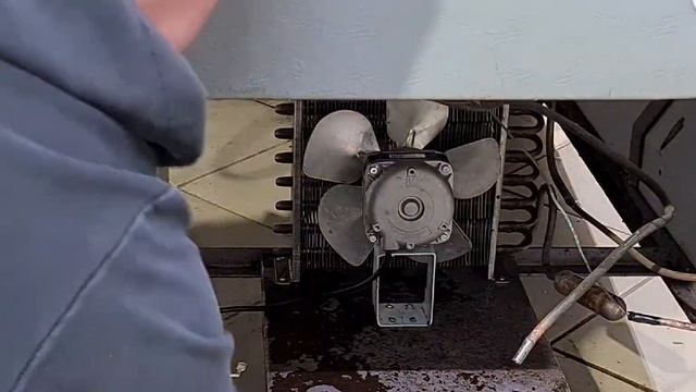 Ремонт витринного холодильника. Замена компрессора, вентилятора. Установка блока управления. смотреть онлайн