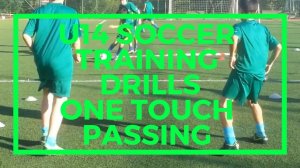 U14 Soccer Training Drills   One Touch Passing Soccer Game