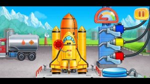 PERMAINAN KONSTRUKSI MERAKIT ROKET LUAR ANGKASA & MEMPELAJARI BUMI | GAME KARTUN | GOKIDS INDONESIA