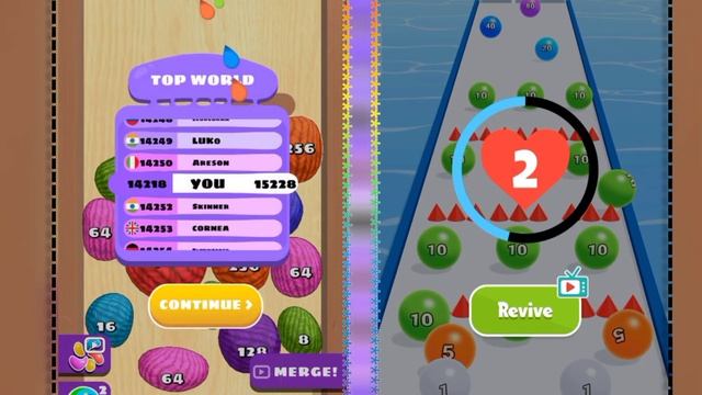 Satisfying Mobile Game / Blob Merge 3d vs merge ball run 2048 Level Up Gameplay Walkthrough Mobile