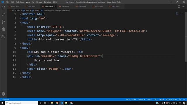 HTML Tutorial: Ids & Classes in HTML | Web Development Tutorials #10