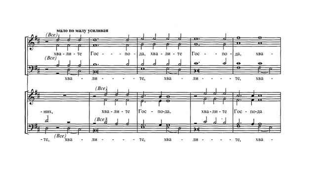 Н. Римский - Корсаков "Хвалите Господа с небес" (двухорное) смотреть онлайн