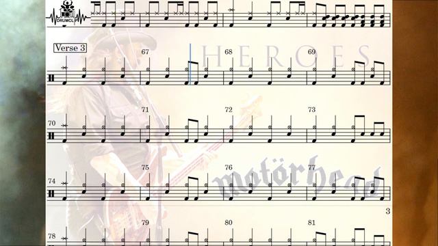Motörhead - Heroes live Drum Score
