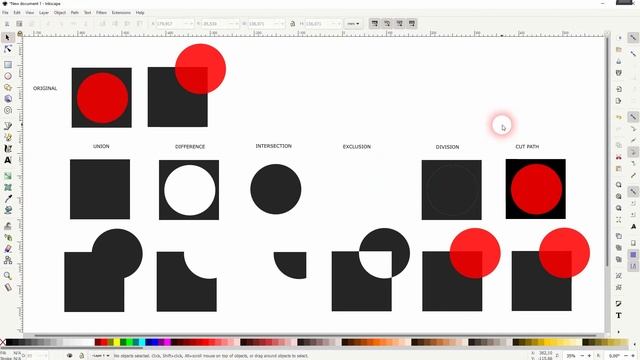 Boolean Operations in Inkscape - Inkscape Tutorial 009 смотреть онлайн