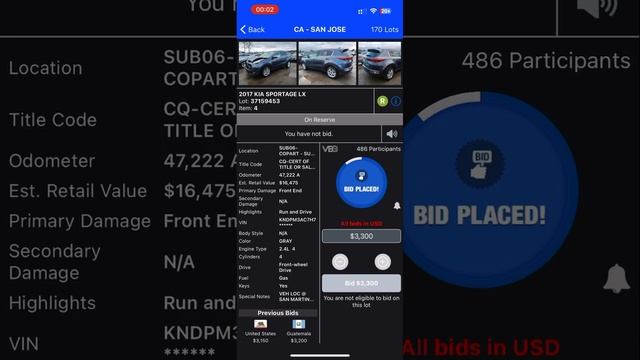 Copart - Kia Sportage 2017 Final Bid смотреть онлайн