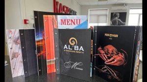 Какие бывают меню и барные карты для ресторанов и кафе. Разные размеры и варианты переплета.