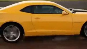 Chevrolet Camaro (желтый) один на трассе!!