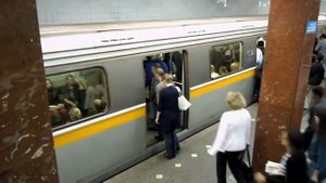 Вагоны 81-720/721 "Яуза" на ст. ''Каширская''/Subway cars "Yauza" in Moscow metro (10.08.2011)