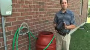 Use rain barrel to water pump plants with RUP160 utility pump