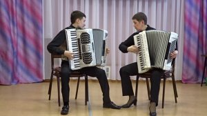 А Бызов  "Казаки" - вариации для двух баянов на тему  братьев Покрасс
