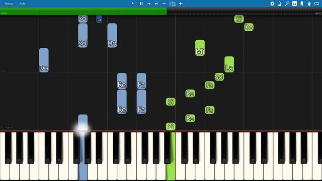 SLOW piano tutorial "TICO TICO"Samba, Carmen Miranda, with free sheet music смотреть онлайн