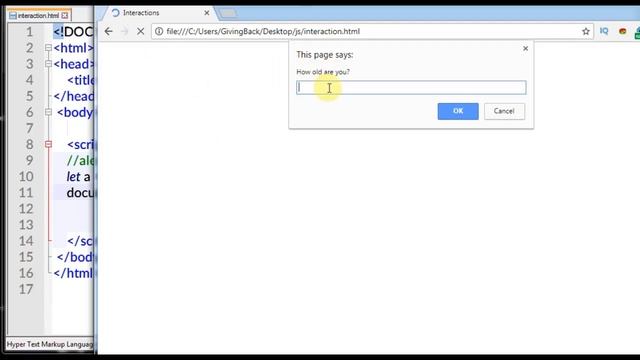 Interactions - Alert Prompt Confirm - 14 - Learn JavaScript Easily in ...
