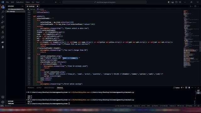 Select and Update data into the database for Python Tkinter GUI CRUD Stock Management System (part5 смотреть онлайн