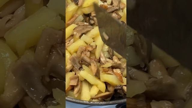 Жареные сыроежки с картошкой | грибы жареные | быстро и вкусно
