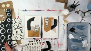 Making collage paper and using it in a collage #mixedmedia #abstractart #collageart #arttutorial