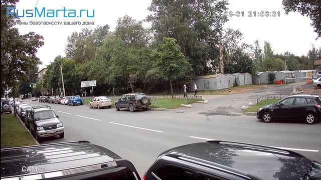 Пример записи Купольная 1080P видеокамера PST AHD302D Sony и Уличная 1080P видеокамера PST AHD102D смотреть онлайн